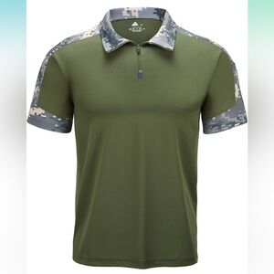 Zity 2XL men’s camo polo shirt. Brand new with tags! Zipper, temp control